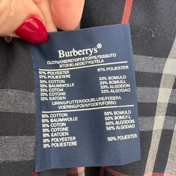 Vintage Burberrys' Navy Blue Trench Coat, 1980s, Size 12P – Excellent Condition - Picture 13 of 13